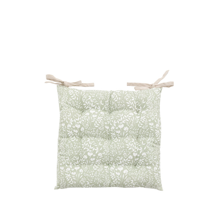 Marlow Home Co. Sage Floral Seat Cushion Wayfair.co.uk